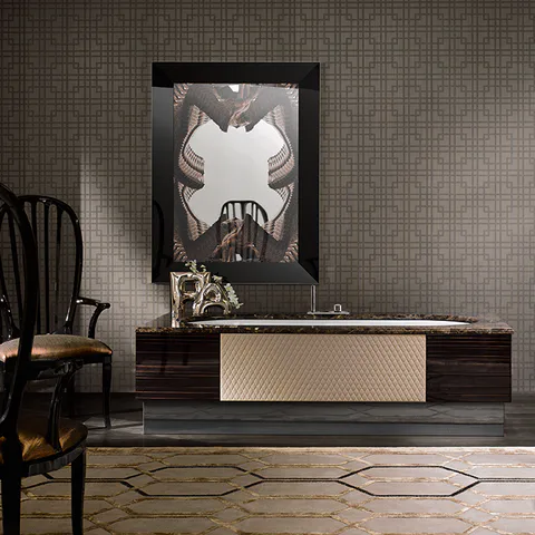 VITAGE milldue edition Four Seasons Топ для ванны 2005х1005х30 мм., со ступенчатой обработкой, разделен на 2 части по длине, мрамор Emperador