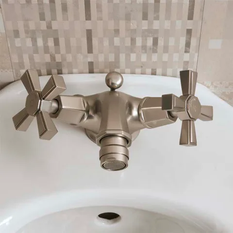 Sbordoni D&eacute;co prestige  Смеситель для биде на 1 отв. с донным клапаном, цвет: никель
