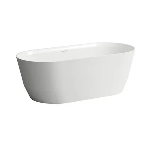 Laufen Pro Ванна отдельностоящая 1650х750х550мм, c переливом, слив click-clack хром, из композитного материала Marbond, белая
