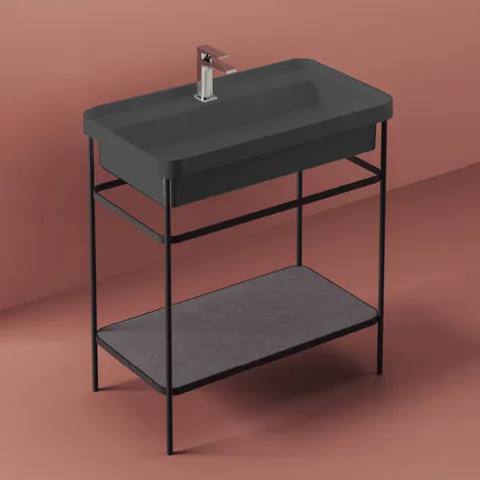 Artceram FUORI SCALA Металическая структура 40x57хh83см для раковины Fuori Scala rettangolare 61, цвет: черный матовый