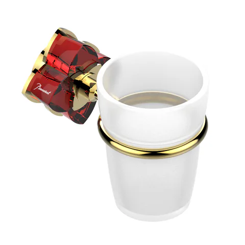 THG PETALE DE CRISTAL ROUGE Стакан стеклянный, подвесной, цвет полированное золото