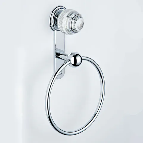 THG MARQUISE BLANC DECOR PLATINE Полотенцедержатель-кольцо, декор белый/платина, цвет хром