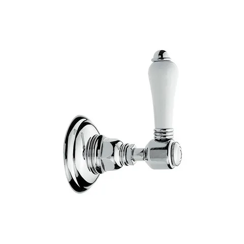 Nicolazzi Внешняя часть запорного вентиля 3/4", с ручкой: белая, цвет: хром