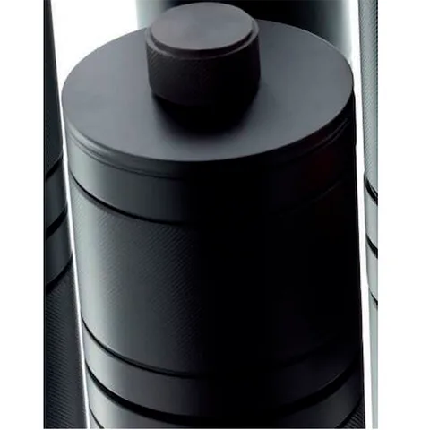 Bertocci Officina 01 Контейнер с крышкой, h110 см, d90 см, цвет черный матовый (акция из наличия)
