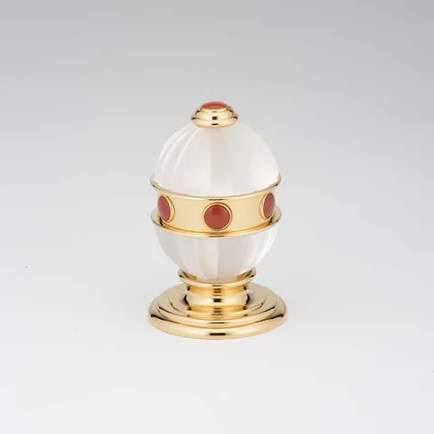 THG AMBOISE JASPE ROUGE Вентиль смесителя для раковины, вставки красная яшма, цвет полированное золото