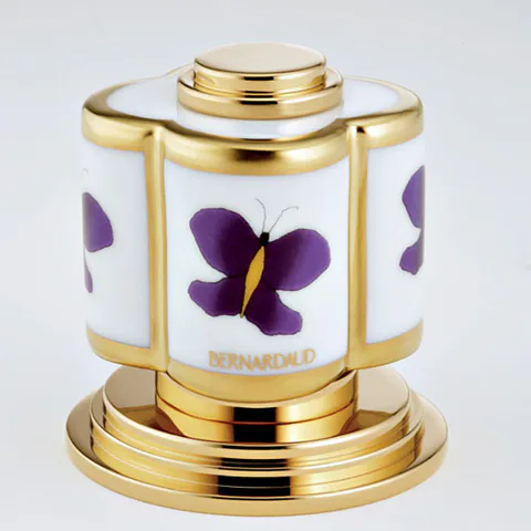 THG CAPUCINE MAUVE DECOR OR Вентиль смесителя для раковины, декор золото/лиловый, цвет полированное золото