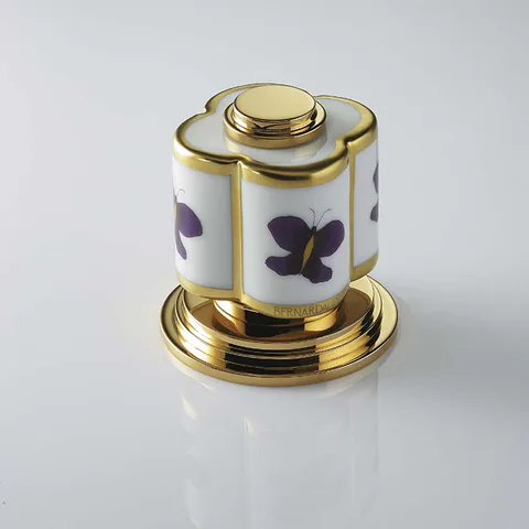 THG CAPUCINE MAUVE DECOR OR Вентиль смесителя для ванны, декор золото/лиловый, цвет полированное золото