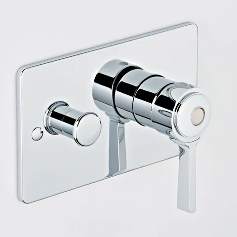THG CAPUCINE VERT DECOR PLATINE Смеситель для душа встраиваемый, однорычажный, с переключателем, внешняя часть, декор платина, цвет хром