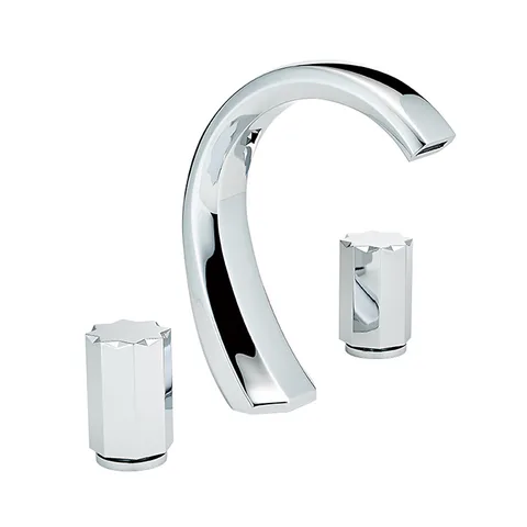 THG NIHAL METAL LISSE Смеситель для раковины на 3 отверстия, с донным клапаном, цвет хром