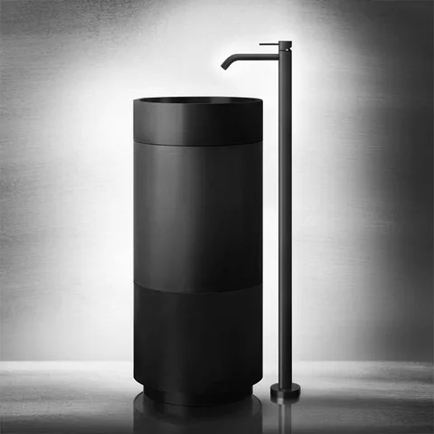 GESSI 316 Раковина Ø400 мм., для установки на столешницу, без перелива, нержавеющая сталь, цвет Black metal brushed PVD
