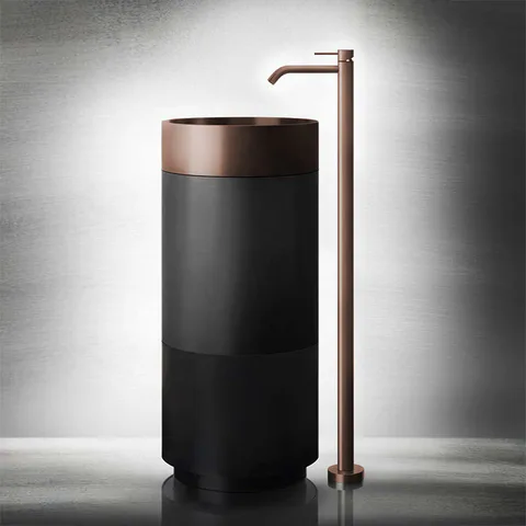 GESSI 316 Раковина Ø400 мм., для установки на столешницу, без перелива, нержавеющая сталь, цвет Copper brushed pvd