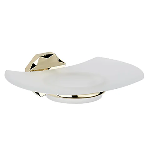 THG NIHAL PORCELAINE IVOIRE Мыльница стеклянная, настенный монтаж, цвет Soft gold