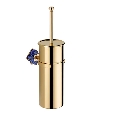 THG PETALE DE CRISTAL BLEU Ёршик для унитаза, подвесной, цвет полированное золото
