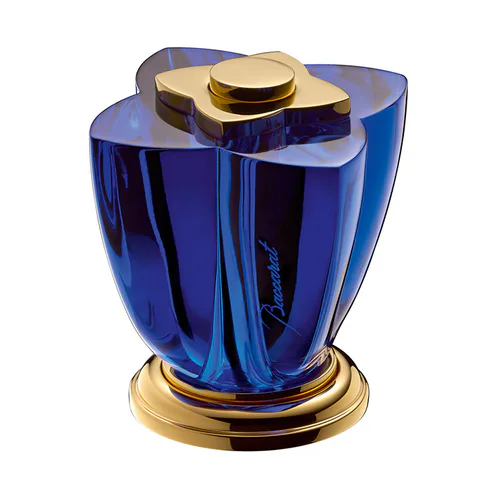 THG PETALE DE CRISTAL BLEU Вентиль смесителя для раковины, стекло синее, цвет полированное золото