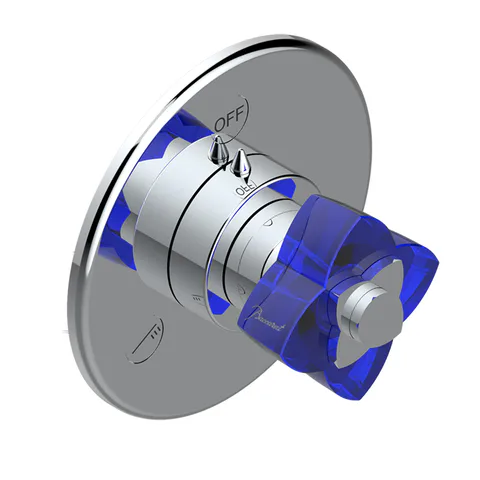 THG PETALE DE CRISTAL BLEU Переключатель встраиваемый, внешняя часть, цвет хром