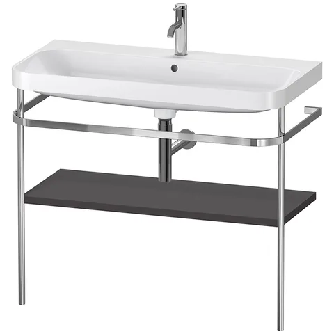 Duravit Happy D.2 Plus Консоль с умывальн 975х490х850 мм, с 1 отв ,1 полка, вып. и сифон в комплекте, цвет Графит суперматовый (Спеццена со склада!)