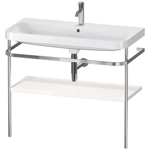 Duravit Happy D.2 Plus Консоль напольная с умывал 975х490х850 мм, с 1 отв , 1 ящик, выпуск и сифон в комплект, цвет бел глянц (Спеццена со склада!)