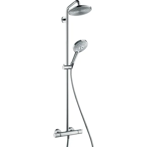 HG Raindance S Душевая система Showerpipe: верх.душ 240 1jet, ручн.душ, шланг, термостат, EcoSmart, цвет: хром