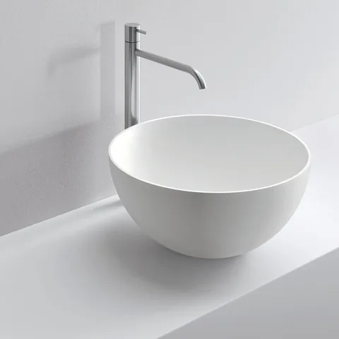 MILLDUE  Раковина чаша BOWL 40  из CERAMILUX ,40х14 см, без отв для смесителя, цвет белый матовый