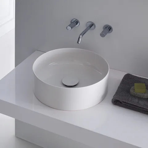 LAUFEN LIVING SQUARE Раковина круглая 380х380х130 мм без отв. под смеситель,без перелива, цвет: белый