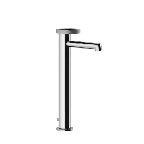 Gessi Anello Смеситель для раковины высокий, излив короткий. С донным клапаном и соединительными шлангами, цвет: хром