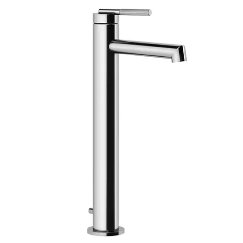 Gessi Ingranaggio Смеситель для раковины высокий, излив короткий. С донным клапаном и соединительными шлангами, цвет: хром