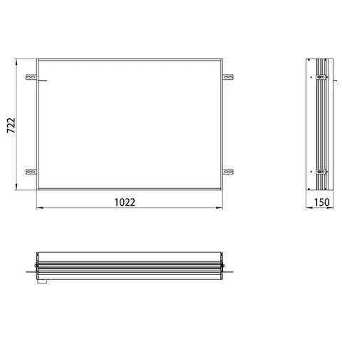 Emco Asis prime Встраиваемая рама для зеркального шкафа, B1022xH722mm