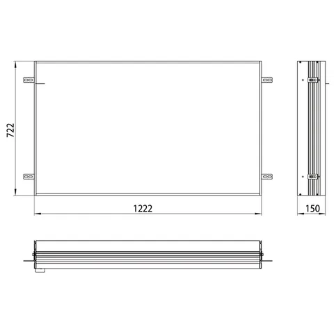 Emco Asis prime Встраиваемая рама для зеркального шкафа, B1222xH722mm