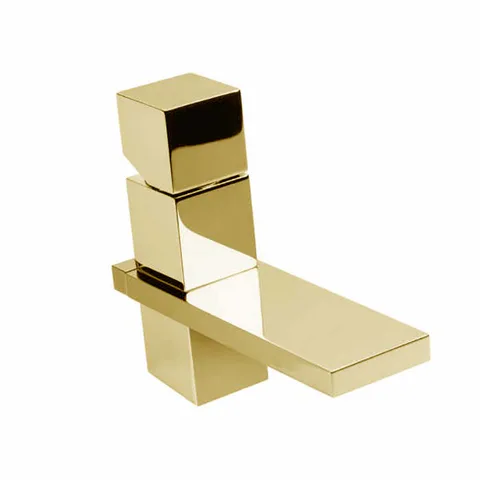 Bossini Cube Смеситель для раковины на 1 отв., c заглушкой 1”1/4, цвет: Gold PVD