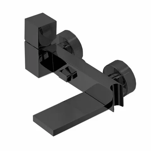 Bossini Cube Смеситель наружный с девиатором, держатель для душевой лейки  с гибким соединением 1/2”, цвет: черньій матовьій