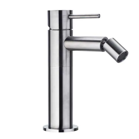 Bossini Inox Однорычажный Смеситель для биде на 1 отв., из нержавеющей стали без донного клапана, цвет: Сатинированная сталь