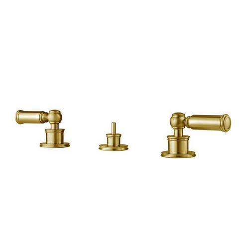 Bossini Liberty Смеситель для биде на 3 отверстия с заглушкой 1”1/4, цвет: Gold PVD