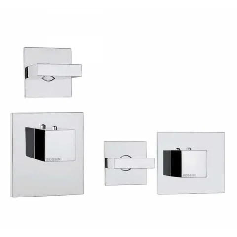 Bossini Rectangular Термостат для душа, встраиваемый (внешняя часть), с девиаторм/запорным вентилем на 1 или 2 выхода, уст-ка верт/гор., цвет: хром