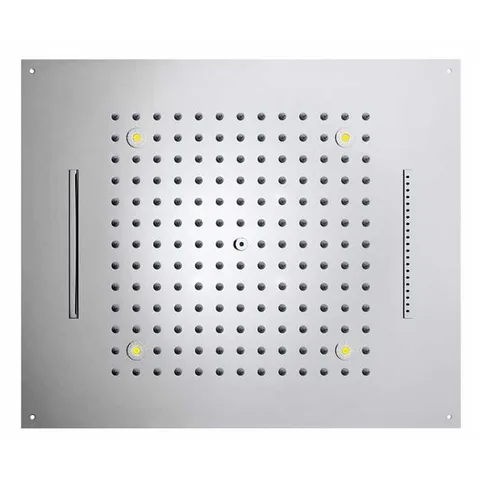 BOSSINI DREAM/3 Верхний душ 570 x 470 mm, с 4 LED RGB, 3 режима (дождь, каскад, водопад), блок питания/управления, Cromoterapia, цвет: хром