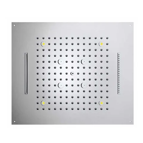 BOSSINI DREAM/4 Верхний душ 570 x 470 mm, с 4 LED RGB, 4 режима (дождь, каскад, водопад, туман), блок питания/управления, Cromoterapia, цвет: хром