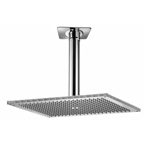 BOSSINI DREAM-RECTANGULAR Верхний душ 400 x 300 mm 1 режим - держателем вертикальным 300 x Ø 36 mm, цвет: сатинированная нержавеющая сталь