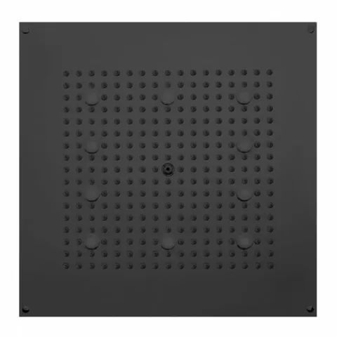 BOSSINI DREAM-CUBE Верхний душ 470 x 470 mm с 10 LED (белый), блок питания/управления, цвет: черный матовый