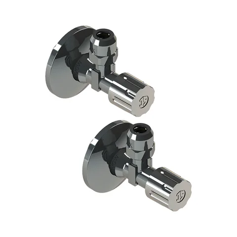 TECEone Угловые вентили (1/2" х 3/8") с настенными розетками,комплект 2 шт.цвет хром
