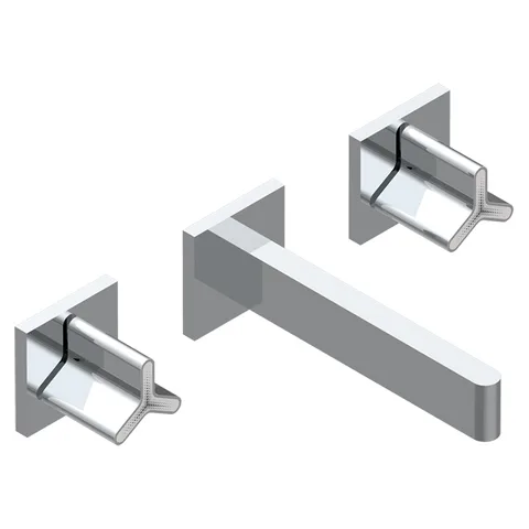 THG ICON-X TITANE Смеситель для раковины настенный, на 3 отверстия, внешняя часть, цвет хром