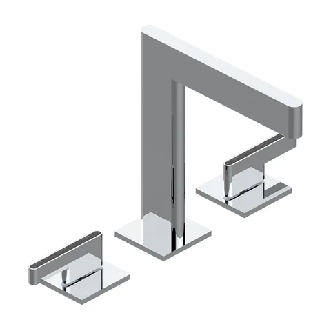 THG ICON-X CARBONE GOLD A MANETTES Смеситель для раковины на 3 отверстия, с донным клапаном, цвет хром