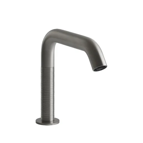 GESSI 316 TRAME Смеситель для раковины, электронный, с кран-фильтром для регулировки температ и напора воды, высота излива 150 мм., цвет Steel Brushed