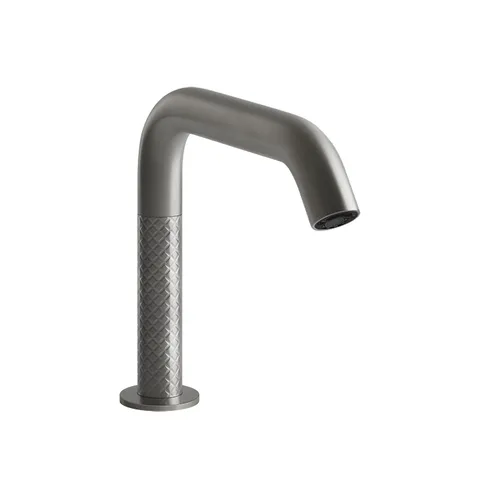 GESSI 316 INTRECCIO Смеситель для раковины, электронный, с кран-фильтром для регулировки температ и напора воды, выс излива 150 мм, цвет Steel Brushed