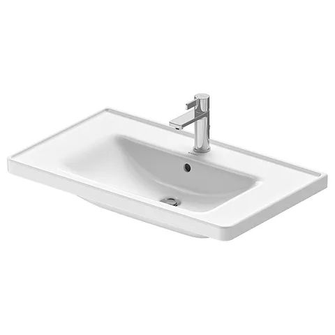 Duravit D-Neo Раковина накладная 800х480  мм, с переливом, с 1 отв. под смеситель,  с WonderGliss, цвет: белый (Спец.цена из наличия)