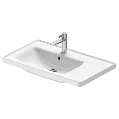 Duravit D-Neo Раковина накладная 800х480  мм,, ассим, с переливом, с 1 отв. под смеситель, цвет: белый (СПЕЦЦЕНА)