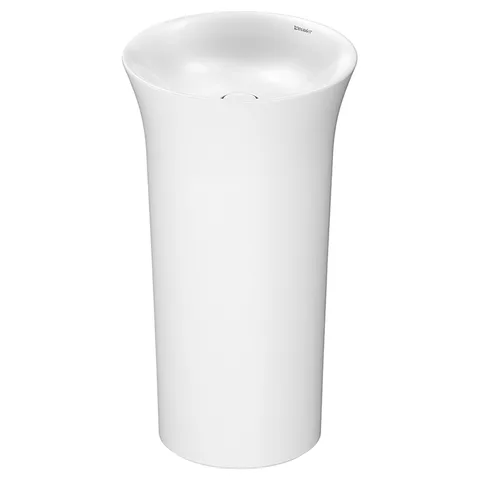Duravit White Tulip Раковина &Oslash; 500  мм напольная, без отв под смес, без перелива, сифон,  слив в стену, цвет: белый (Спеццена со склада)