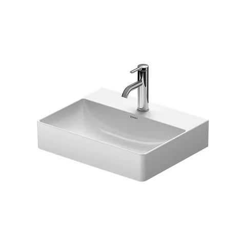 Duravit DuraSquare Раковина накладная 500х400мм без перелива, с 1 отв под смес, цвет: белый