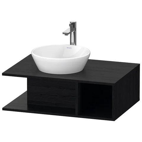 Duravit D-Neo Тумбочка подвесная компакт, 260x800x550 мм, 1 открытое отделение на правой стороне, цвет: Black Oak