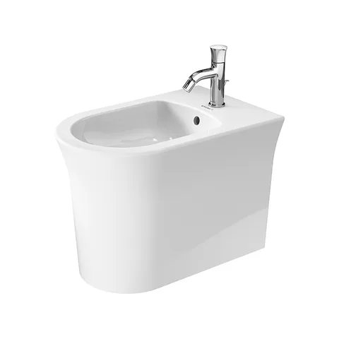 Duravit White Tulip Биде напольное 370x580х420 мм, с переливом, с 1 отв под смеситель, цвет: белый
