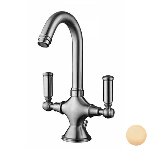 Bossini Liberty Смеситель для раковины на 1 отв., с поворотным изливом и заглушкой 1”1/4, цвет: Brushed bronze matt