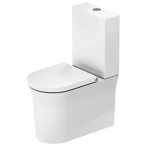 Duravit White Tulip Моноблок 370x650 мм, безободковый, слив универсальный, HygieneGlaze, цвет: белый